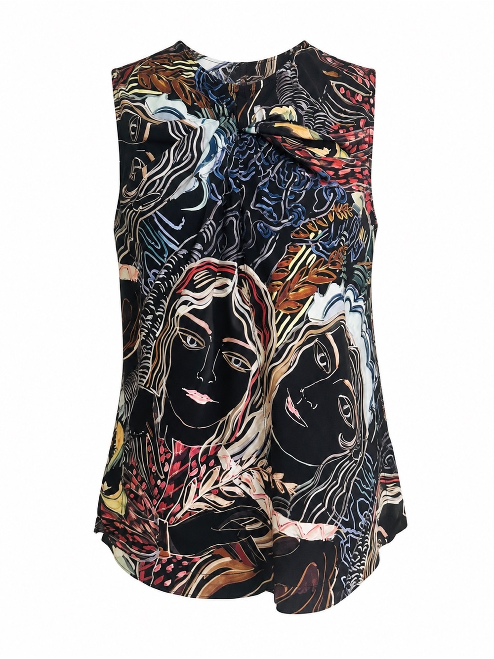 3.1 Phillip Lim Silk Top Art Print 6 EUC